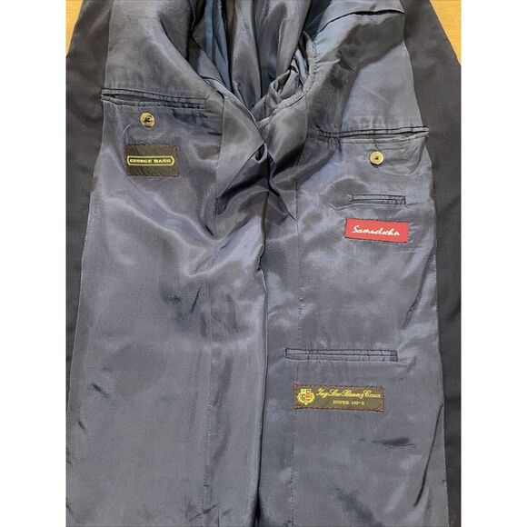 Loro Piana Samuelsohn Blazer Mens‎ 42R Navy Blue 110s Wool Jacket Sport Coat - Picture 8 of 14